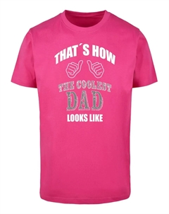 Футболка "Мужская футболка Coolest Dad с круглым вырезом", розовый Merchcode