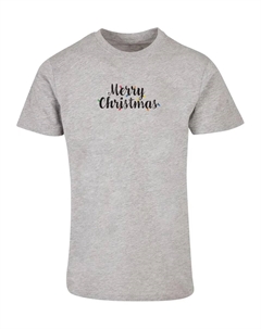 Футболка "Мужская футболка Merry Christmas Lights с круглым вырезом " ", серый Merchcode
