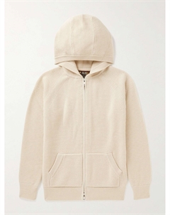 Худи на молнии из натуральной шерсти вафельной вязки, бежевый Loro piana