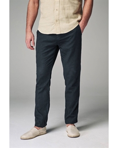 Эластичные брюки на кулиске из льна и хлопка, серый Next