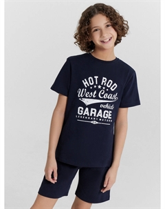 Комплект домашний для мальчиков синий с принтом Mark formelle