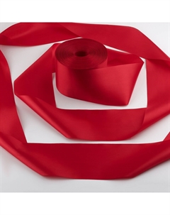 Лента атласная, 100 мм, 100±5 м, красная Nobrand