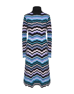Платье с узором "зигзаги" синее Missoni
