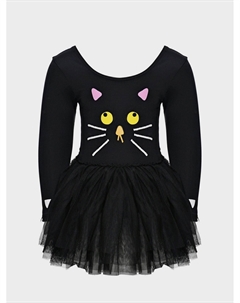 Платье с юбкой из фатина, черное Stella mccartney