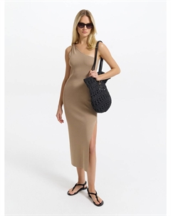 Трикотажное платье на одно плечо Love republic