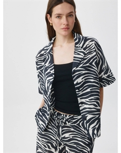 Пляжная рубашка из хлопка и льна Sela