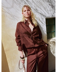 Рубашка оверсайз из 100% премиального льна Sela