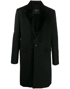 Unconditional однобортное пальто с контрастным воротником l черный Unconditional