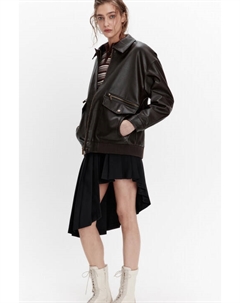 Куртка-бомбер из искусственной кожи на утеплителе Befree