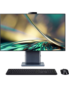 Моноблок Acer Aspire S27-1755 27, WQHD, i5 1240P (1.7), 16Gb, SSD512Gb, Iris Xe, CR, Windows 11 Home, GbitEth, WiFi, BT, 135W, клавиатура, мышь, Cam, серый, 2560x144