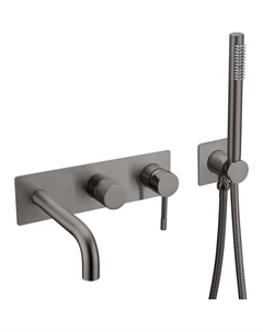 Встраиваемый смеситель для ванны и душа Uno 464-3-GM графит Boheme