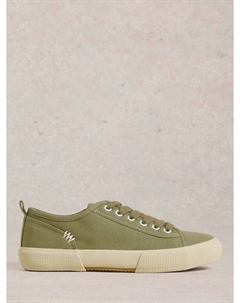 Парусиновые кроссовки пиппы, хаки White stuff