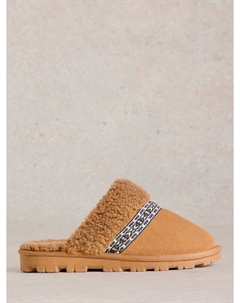 Замшевые тапочки для мула, желто-коричневый White stuff