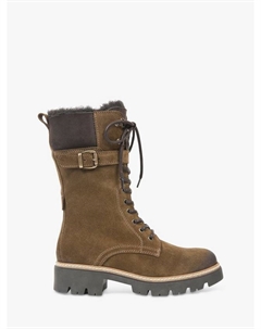 Замшевые сапоги из овчины на шнуровке из телячьей кожи, цвет Antique Brown Celtic & co.