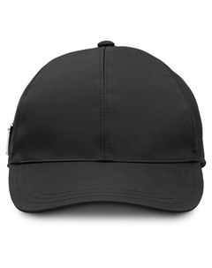 Prada бейсбольная кепка с треугольным логотипом m черный Prada