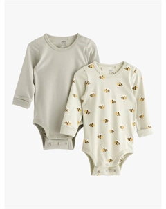 Детское боди с длинным рукавом plain & bee, цвет Light Dusty Green Lindex