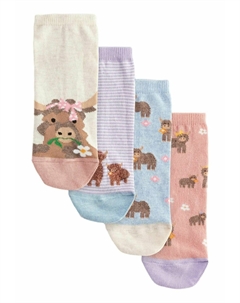 Носки 4 Pack Regular Fit, розово-сиреневые hamish the highland корова Next