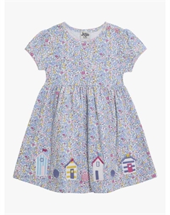 Детское хлопчатобумажное платье с аппликацией в виде пляжной хижины, розовый Jojo maman bébé