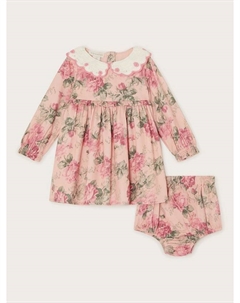 Детское платье крючком, розовый/разноцветный Monsoon