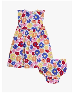 Детское хлопчатобумажное платье в цветочек и комплект шаровар, розовый Jojo maman bébé