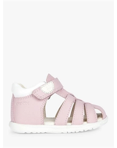 Детские сандалии macchia из смесовой кожи для подготовки к ходьбе, цвет Rose Geox