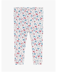 Детские хлопковые леггинсы цветочные, цвет Marshmallow/Multi Petit bateau