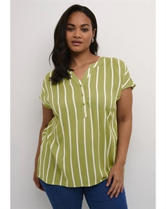 Блузка SIDA WING, цвет calla green chalk stripe Kaffe curve