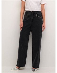 Широкие джинсы louisa с прямыми штанинами, цвет Washed Black Kaffe
