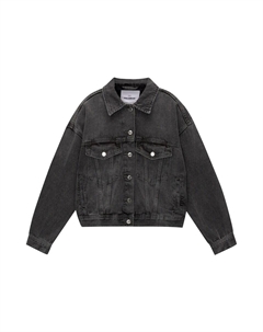 Джинсовая куртка Between-Season Jacket, темно-серый Pull & bear