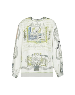 Пуловер с принтом, белый Deep breath