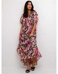Макси-платье alina с цветочным принтом и v-образным вырезом, разноцветный Kaffe
