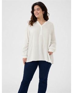 Блузка с v-образным вырезом из льняной смеси mille, цвет Chalk Kaffe curve