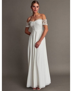 Кружевное платье макси цвета бардо от мэдди, слоновая кость Monsoon