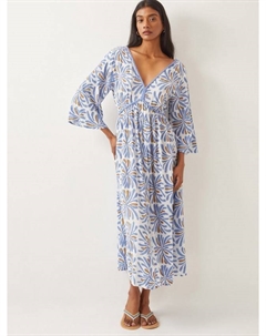 Платье сиси из дерева, синий/разноцветный Monsoon