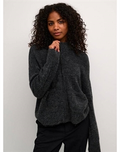 Кардиган с высоким воротом на молнии vera, цвет Dark Grey Melange Kaffe