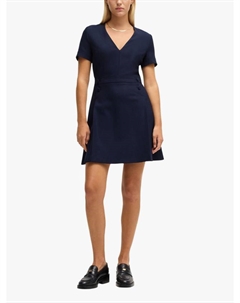 Платье с v-образным вырезом dahelga, темно-синий Hugo boss
