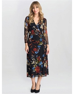 Платье с запахом из искусственной кожи с принтом, разноцветный Gina bacconi