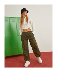 Прямые джинсовые брюки-парашюты - Eve Jean, розовый Koton