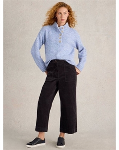 Кнопка белла джемпер, синий White stuff