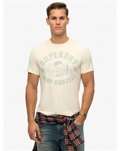 Расслабленная футболка lo-fi outdoor, кремовый Superdry
