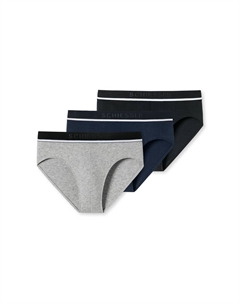 Трусики/трусы Rio, 3 шт., натуральный хлопок 95/5, цвет Grau Blau Schwarz Schiesser