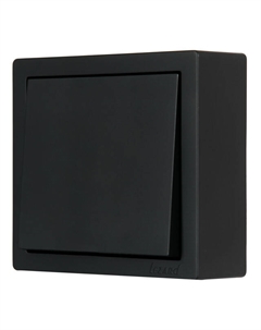 Выключатель 1-клавишный Leto чёрный бархат Lezard