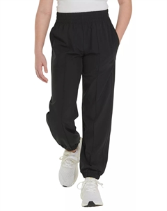 Тканые джоггеры с 3 полосками и эластичным поясом для девочек, черный Adidas