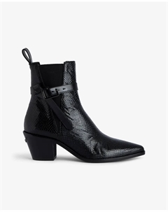 Женские черные кожаные ботильоны Tyler, черный Zadig&voltaire