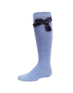 Носки до колена из смеси хлопка Sweet Bow, цвет Denim Memoi
