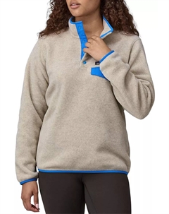 Женский флисовый пуловер Synchilla Snap-T, цвет Oatmeal Htr Vessel Blue Patagonia