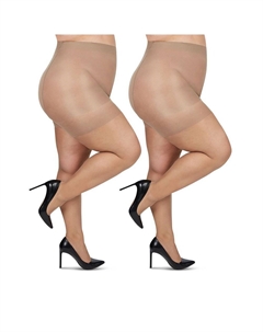 2 пары пышных шелковистых прозрачных колготок Ct, цвет City Beige Memoi