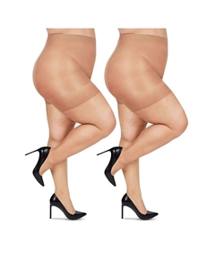 2 пары пышных шелковистых прозрачных колготок Ct, цвет Honey Memoi
