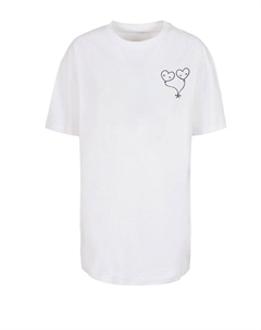 Футболка с принтом LADIES HUGS & LOVE LOVE BALLON OVERSIZED BOYFRIEND, белый Merchcode