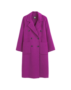 Пальто оверсайз из шерстяного микса Signature MARTIAL фиолетовый Laredoute